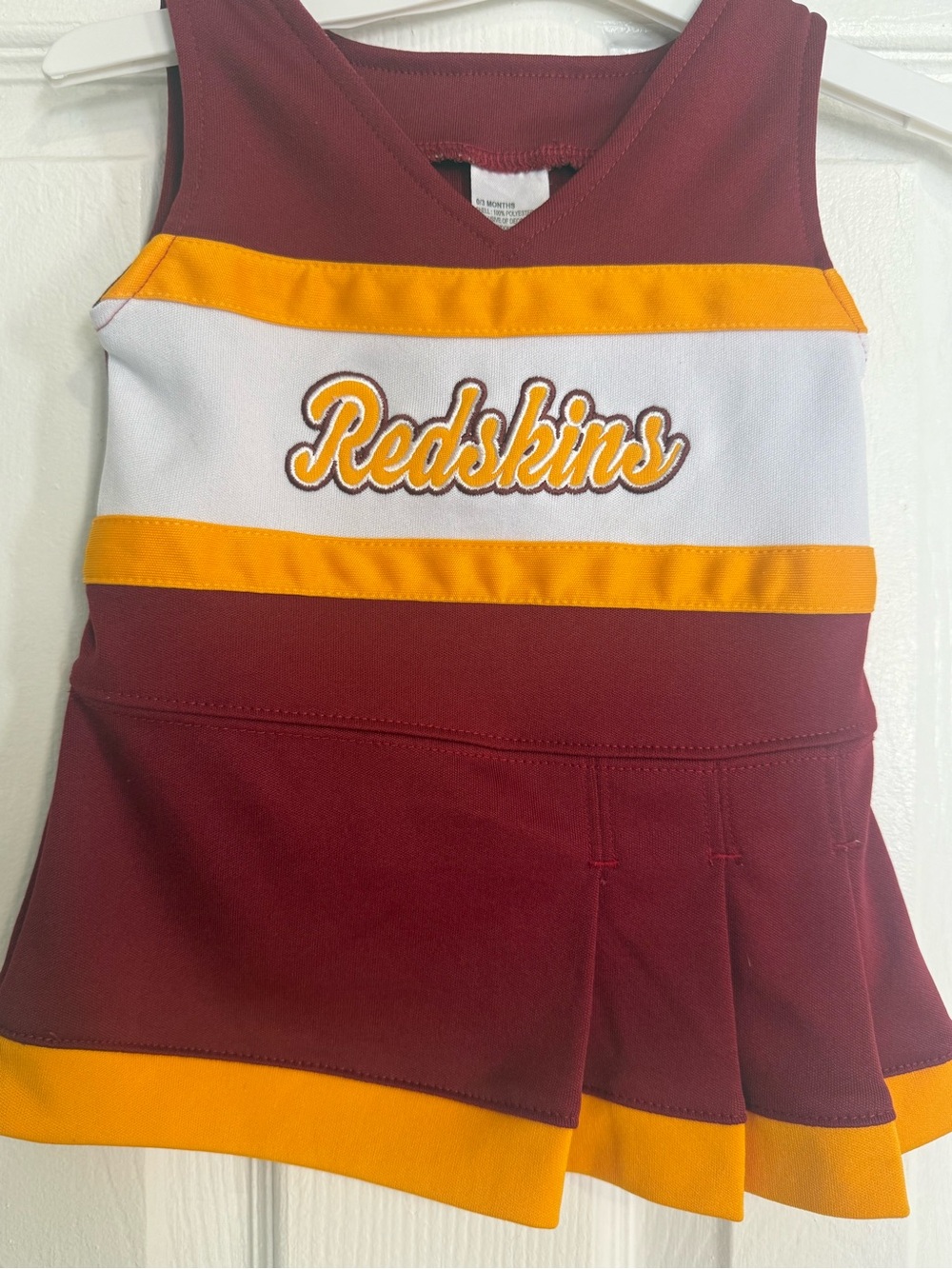 Washington Redskins Baby Cheerleader Dress 0-3M NFL Discontinued/retired Redskin